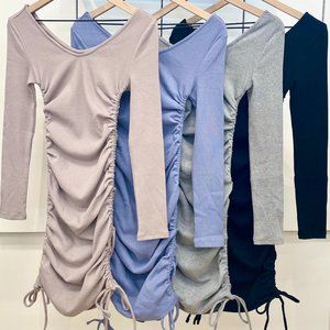 Long Sleeve Ribbed Bodycon Dress